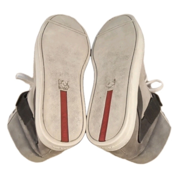 RARE Prada Avenue Suede High-Top Sneaker Gray US Men's Size 10 ( GUC) - Picture 12 of 12